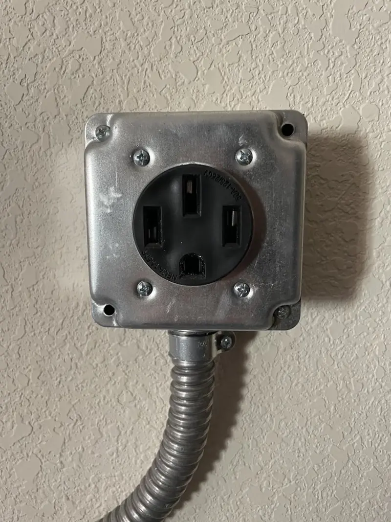 NEMA 14-50 outlet installed for Smart Home Electrical in Rockdale